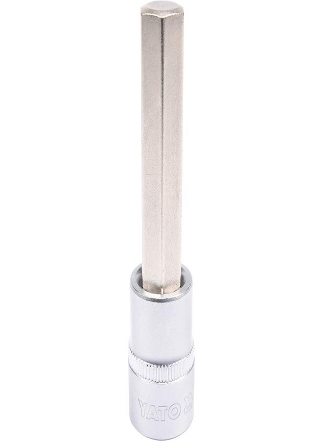 Yato Yt-04396 Socket Bit Of Size 12Mm & Length 100Mm For 1, 2 Inch Drive Socket Wrench Set (Silver), steel - Image 1